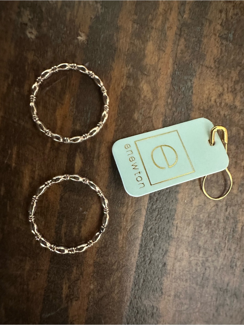 enewton Gold Bamboo-Style Hoop Rings
